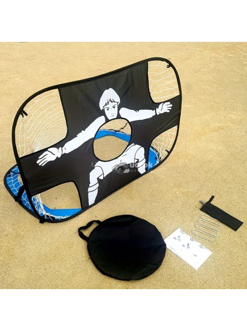 Hordozható és könnyen felállítható futball edzőháló