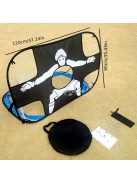 Hordozható és könnyen felállítható futball edzőháló