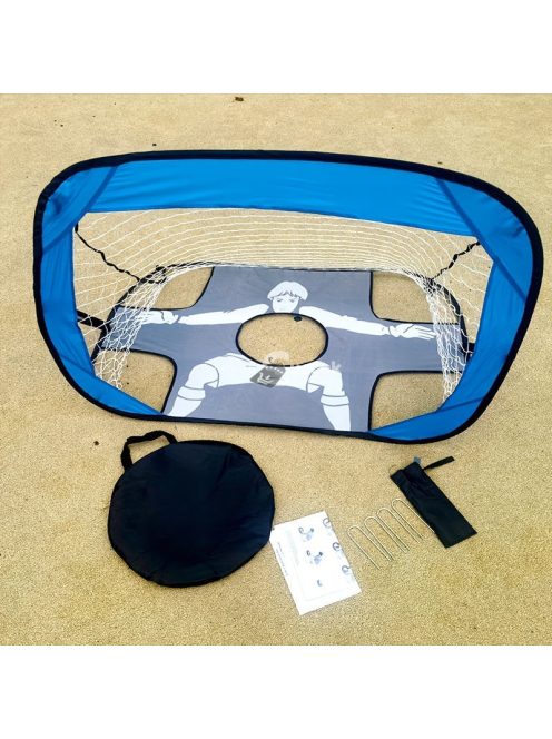 Hordozható és könnyen felállítható futball edzőháló