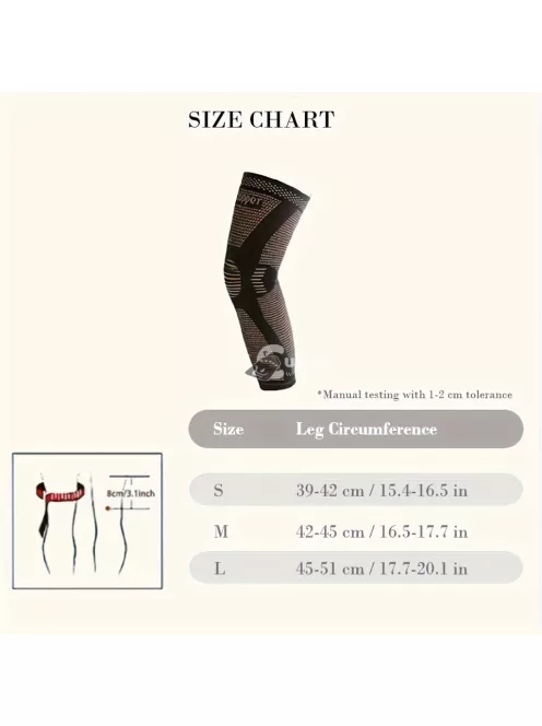 2 db Kompressziós térdtámasz, meleg térdvédő, kötött anyag, nem csúszó, légáteresztő S méret (39-42 cm)
