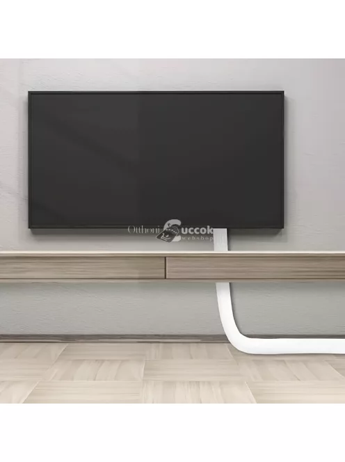 1,5 m hosszú fonott kábelhüvely, vezetékvédő cső, osztott hüvely áramkábelekhez és audio/videó kábelekhez Fehér