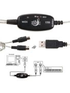 USB MIDI kábel, adapter