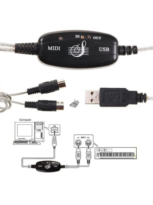 USB MIDI kábel USB MIDI adapter