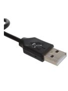 7 portos kapcsolható USB hub - Fekete