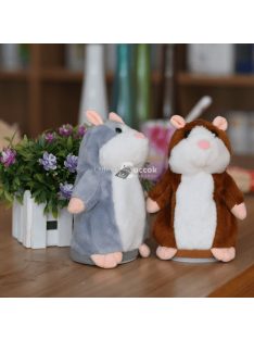 Beszélő plüss hörcsög, interaktív játék, 3 színben