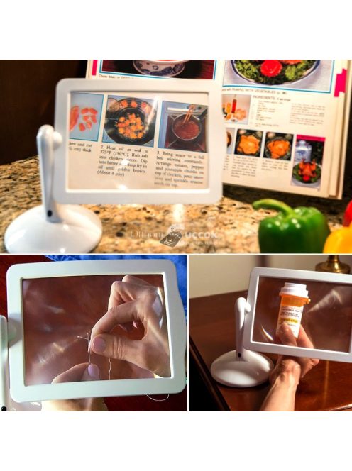 Nagyító, asztali nagyító lámpával