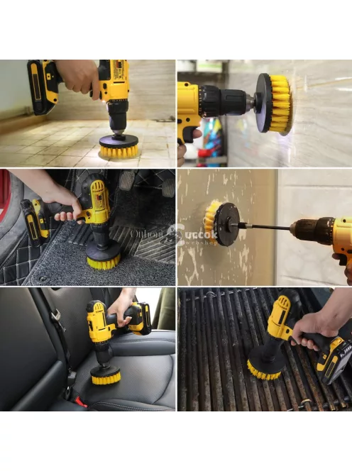 Súrolókefe szett fúrógéphez