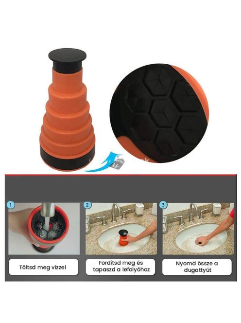 Lefolyótisztító ágyú, duguláselhárító pumpa