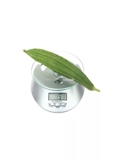 Elektronikus üveg konyhai mérleg 5kg / 1g időmérővel