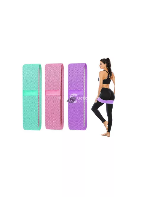 3 darab rugalmas szalag edzéshez - fitness gumiszalagok - sport rugalmas szalagok - edzés eszközök - fitnesz kiegészítők