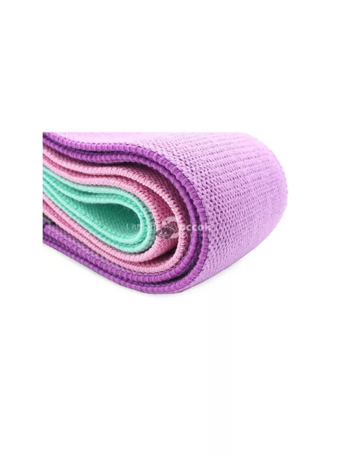 3 darab rugalmas szalag edzéshez - fitness gumiszalagok - sport rugalmas szalagok - edzés eszközök - fitnesz kiegészítők