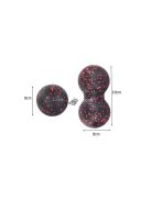 Masszírozó görgő labda + dupla - fitness roller masszázs labda