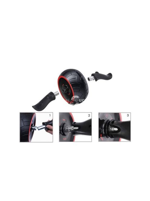 Hasizom edző görgő - edzés kerekes görgő - fitness eszköz - hasizom erősítő - otthoni edzés eszköz - fitnesz roller