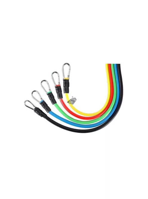 Edzés szalagok szettje 5 ellenállási szalaggal - erősítő rugalmas szalagok