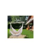 Brazíliai függőágy fehér színben, 10 méteres - kényelmes pihenés, kerti felszerelés, nyári kikapcsolódás, relaxálás