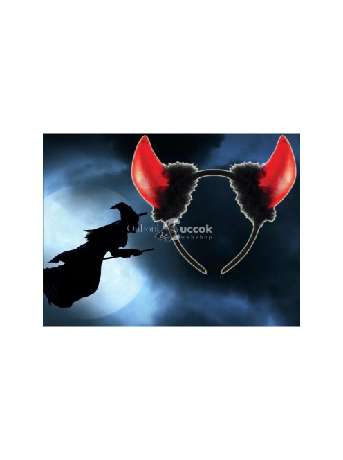 Ördög szarv fejpánt Halloween farsanghoz - gyerekek és felnőtteknek.