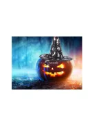Boszorkánykalap Halloween ünnepre - fekete, csúcsos, varázslatos, kiegészítő, női, gyerek, cosplay, jelmez