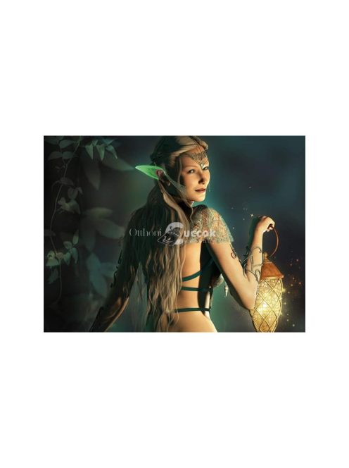 Mű tündér fülek világító - cosplay, Halloween, party, jelmez, fantasy, karakter, fülbevaló, divat, kiegészítő