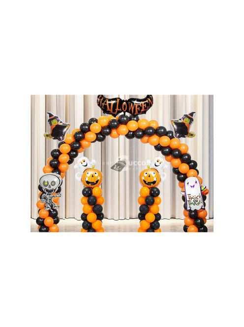 Halloween lufi szett fekete narancssárga 20 darab