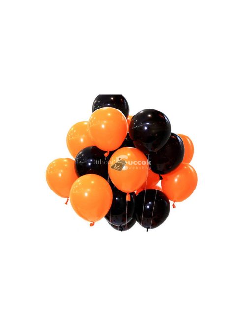 Halloween lufi szett fekete narancssárga 20 darab