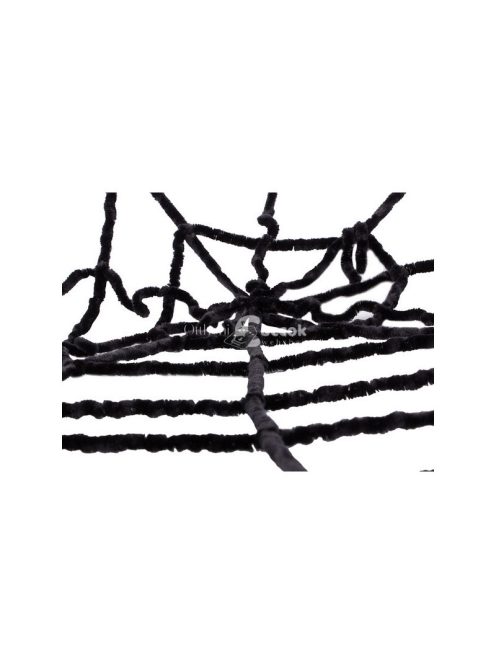 Mesterséges nagy pókháló fekete halloween dekoráció