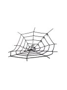 Mesterséges nagy pókháló fekete halloween dekoráció