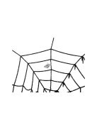 Mesterséges nagy pókháló fekete halloween dekoráció