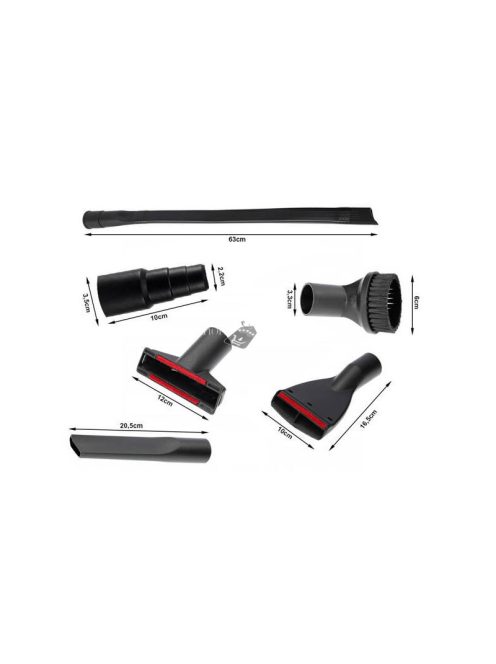 Univerzális szívófej adapter készlet 6 kefével - porszívóhoz, adapterek, porszívó tartozékok, szívófej kiegészítők