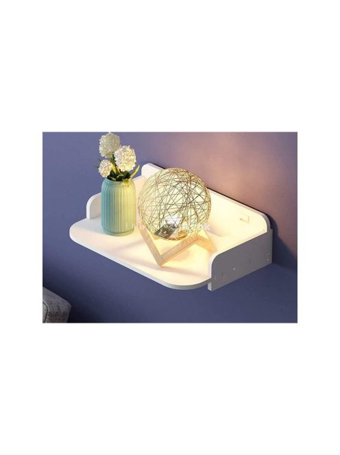 Fali könyvespolc virágok fehér matt