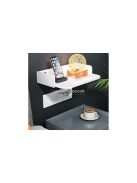 Fali könyvespolc virágok fehér matt