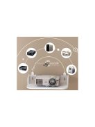 Fali könyvespolc virágok fehér matt