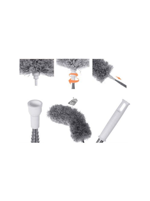 Hosszú nyéllel rendelkező teleszkópos portörlő kefe 280cm