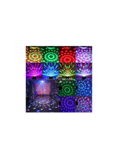   Diszkógömb LED fényeffekt RGB vetítő - Buli fényeffektek, diszkó lámpa, party vetítő