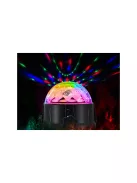 Diszkógömb LED fényeffekt RGB vetítő - Buli fényeffektek, diszkó lámpa, party vetítő
