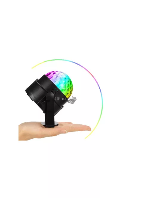 Diszkógömb LED fényeffekt RGB vetítő - Buli fényeffektek, diszkó lámpa, party vetítő