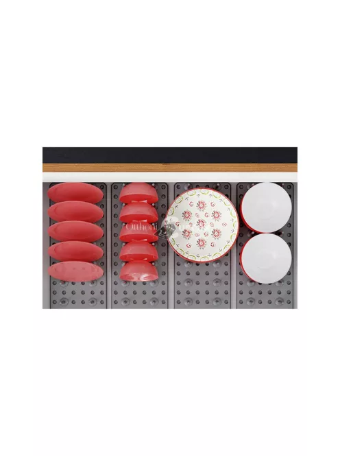 Edénytartó fiók kiegészítő fedelek tároló állvány - praktikus konyhai szervezőrendszer