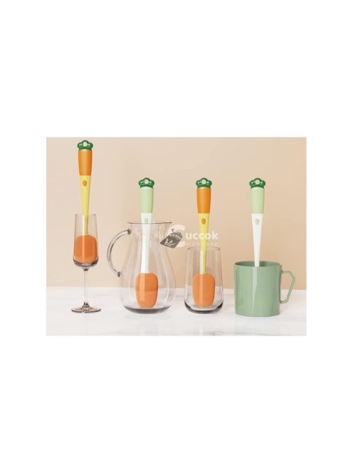 Kézi szivacsos tisztítókefe üvegekhez és üvegekhez