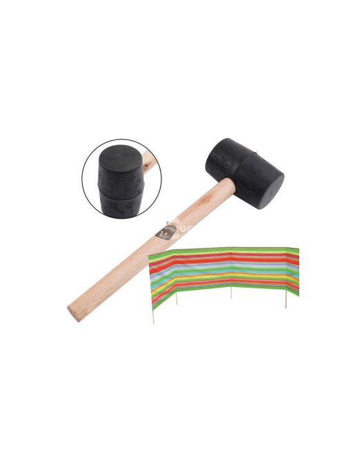 Csapágyas gumikalapács - kerti munkához, járdaszegélyekhez, könnyű használat, kíméli a kezet, csökkentett visszacsapás.