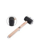 Csapágyas gumikalapács - kerti munkához, járdaszegélyekhez, könnyű használat, kíméli a kezet, csökkentett visszacsapás.