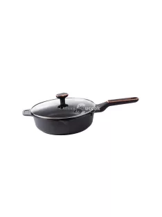   Mély lábas fedővel indukciós gáz nem tapadásmentes bevonattal 4l