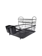 Két szintes csepegtető tálcával - Konyhai edénytartó - Konyhai szárító állvány - Praktikus konyhai eszköz