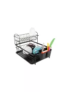 Két szintes csepegtető tálcával - Konyhai edénytartó - Konyhai szárító állvány - Praktikus konyhai eszköz