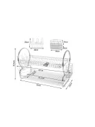 Kétszintes csepegtető állvány robotgép szárító