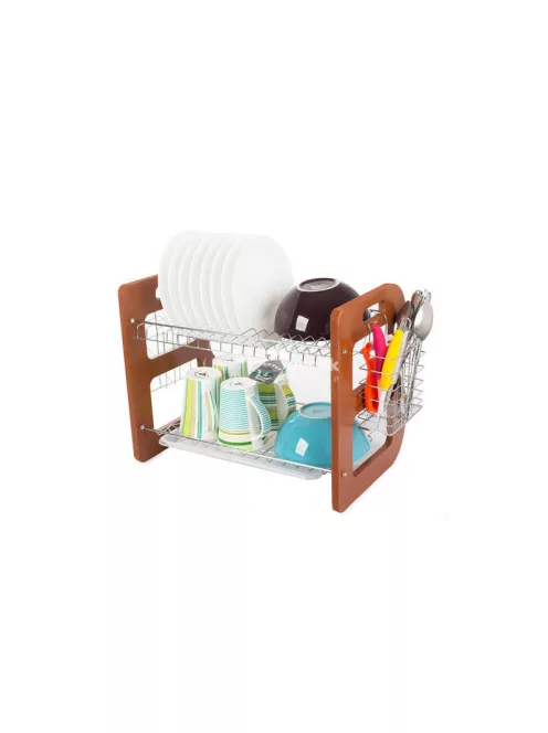 Kétszintes mosogatógép szárító fából