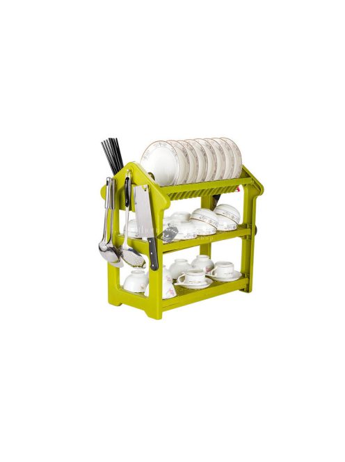 Nagy 3 szintes edény szárító állvány - Konyhai edénytartó szárító 3 polccal
