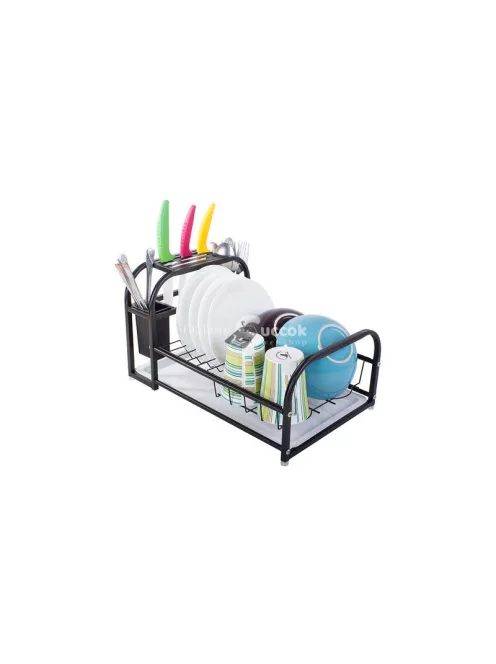 Edény szárító állvánnyal és tálca emelővel