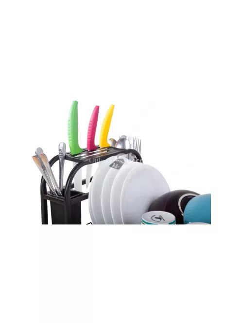 Edény szárító állvánnyal és tálca emelővel