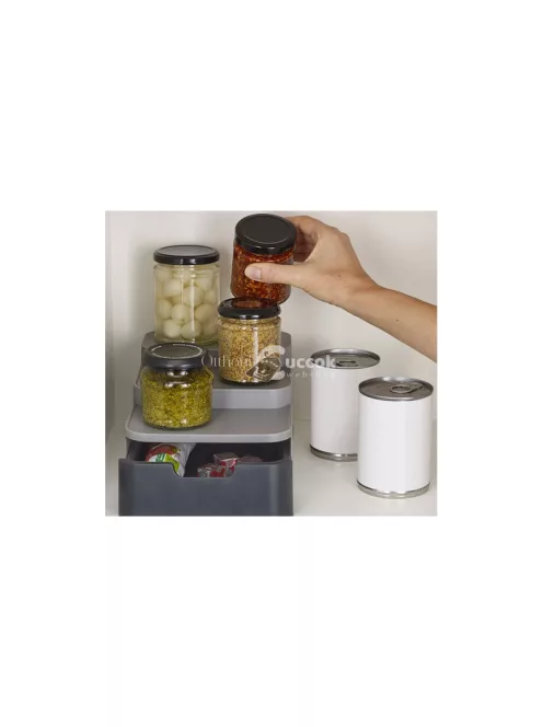 Konyhai szervező kosár háromszintes fiókkal - praktikus tárolás, rendszerezés, könnyű hozzáférés