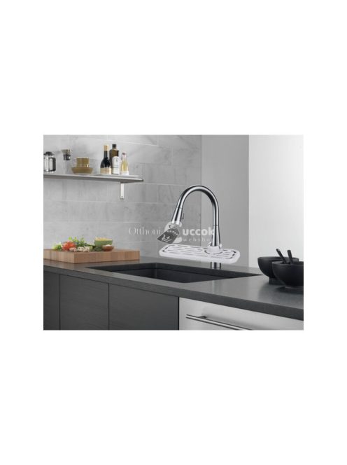 Mosogató rendező kosár csap polc - praktikus konyhai szervező tároló.