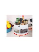 Forgatható szervező konyhai fiók tároló - praktikus konyhai szervezőrendszer - fiókszervező forgatható rekeszekkel